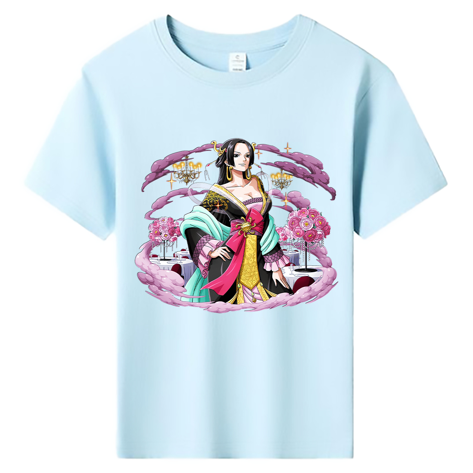 ワンピース ボア・ハンコック ONE PIECE Boa·Hancock 綿100％キッズTシャツ（フロントプリント）